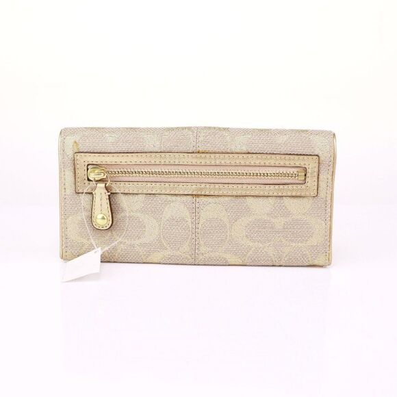 NWT Coach Multi Zip Flap Envelope Wallet Metallic Gold - Picture 4 of 7